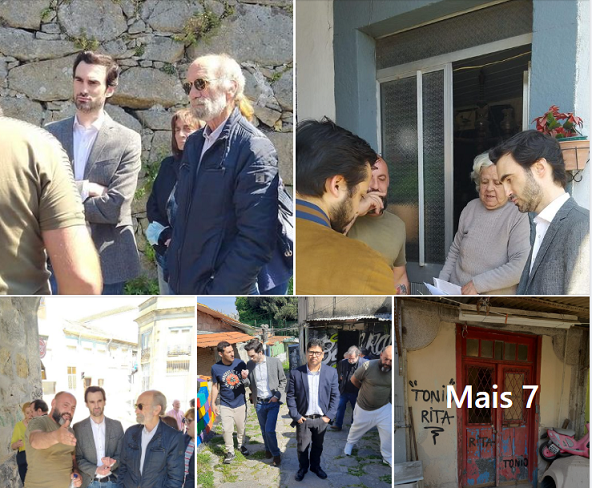 No terreno com os moradores da «Quinta do Gama»