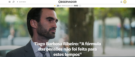 Entrevista de Tiago Barbosa Ribeiro ao Observador