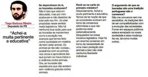 Entrevista sobre touradas