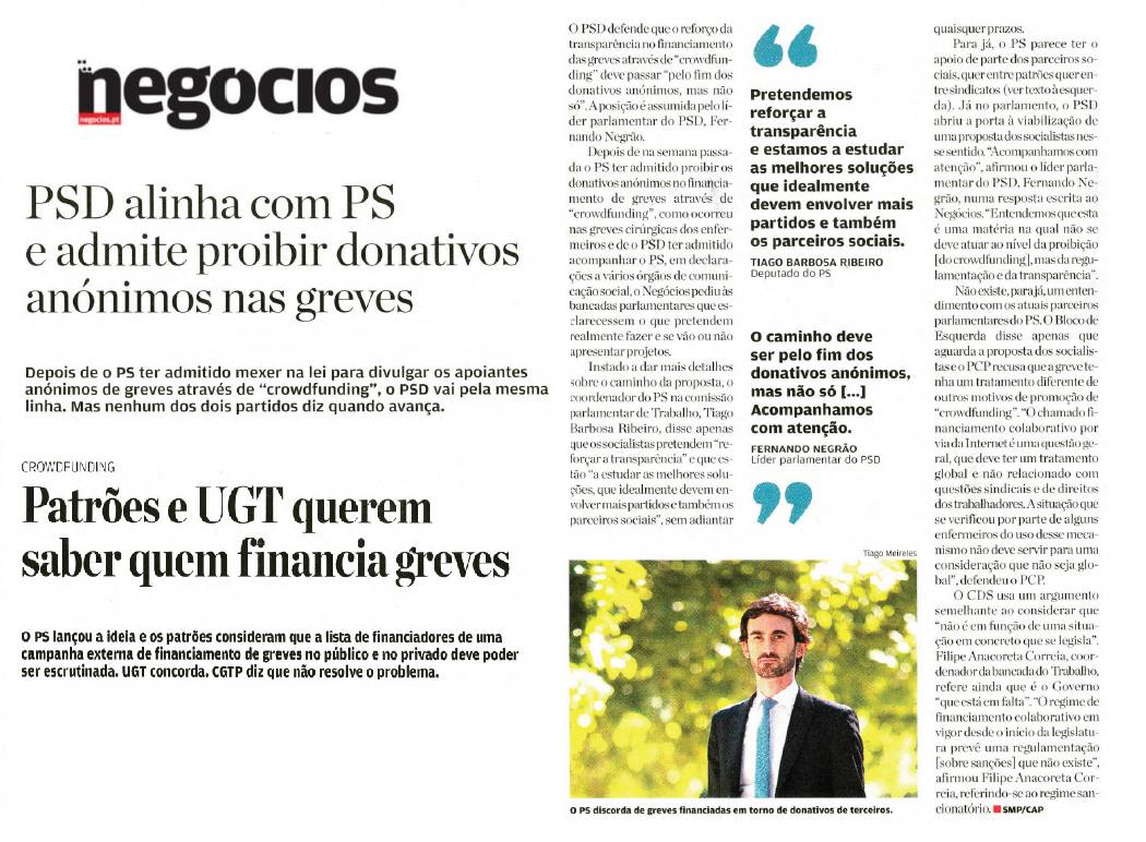 Financiamento de greves: consensos para evitar anonimato