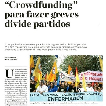 Greve dos enfermeiros: crowdfunding preocupa
