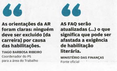 Habilitações: precários não serão prejudicados